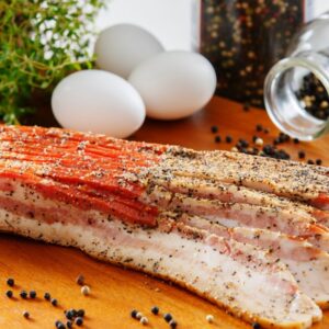 pork smoked bacon from Five Blessings Farms