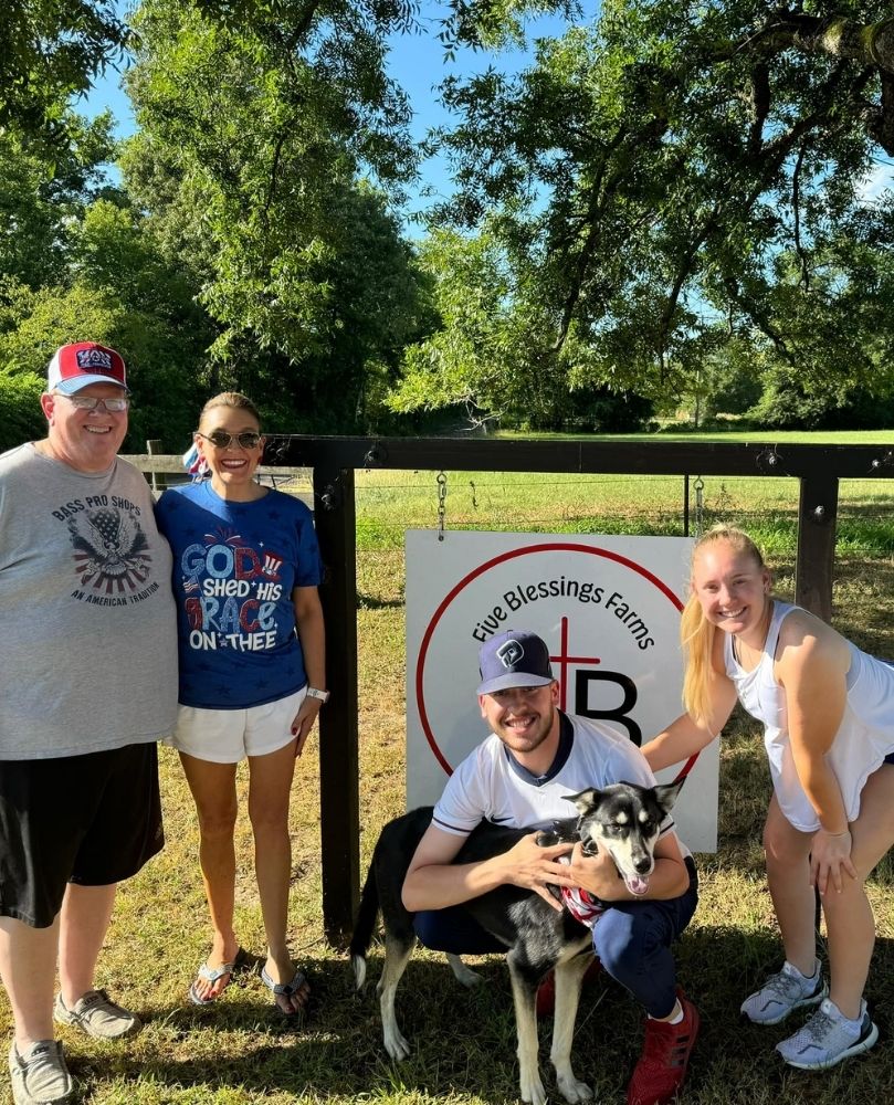 Kelch family owners of Five Blessings Farms grass-fed beef ranch in East Texas