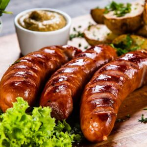 Beef Smoked Sausage (Jalapeno & Cheese) from Five Blessings Farms